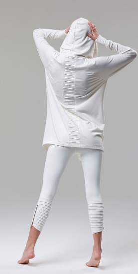 Image Title Onzie Pleated Legging - Ivory